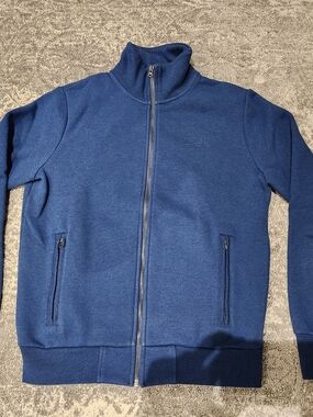 Superdry Men's Zip-Up Funnel Neck Sweater - Blue